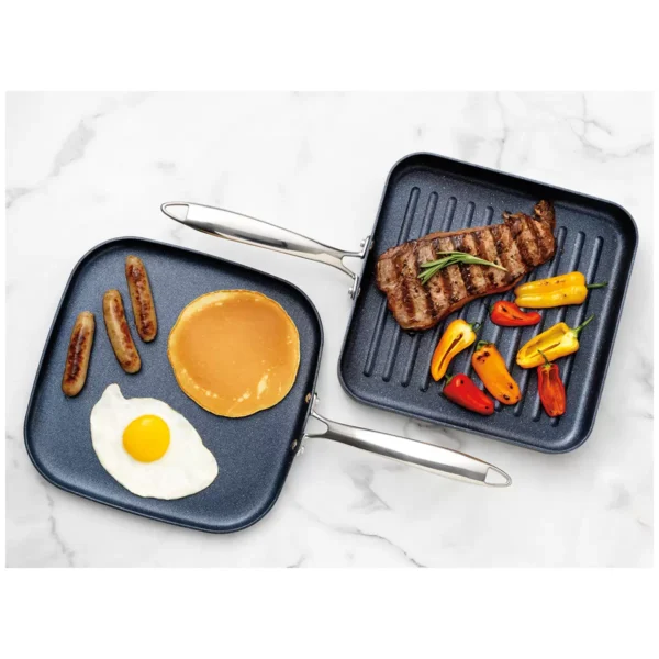 Granitestone Diamond Pro Grill And Griddle Set 2 Piece 33cm Diameter