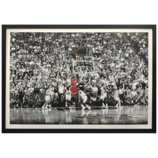 Icons of Sport Michael Jordan "The Last Shot" Print Framed