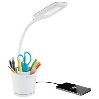 OttLite Swirl Organiser LED Lamp with USB Charging Port