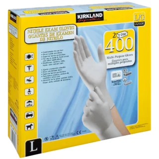 Kirkland Signature Nitrile Gloves large 2 x 200 count