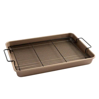 Nordicware Oven Crisp Baking Tray with Rack 2 Piece Set