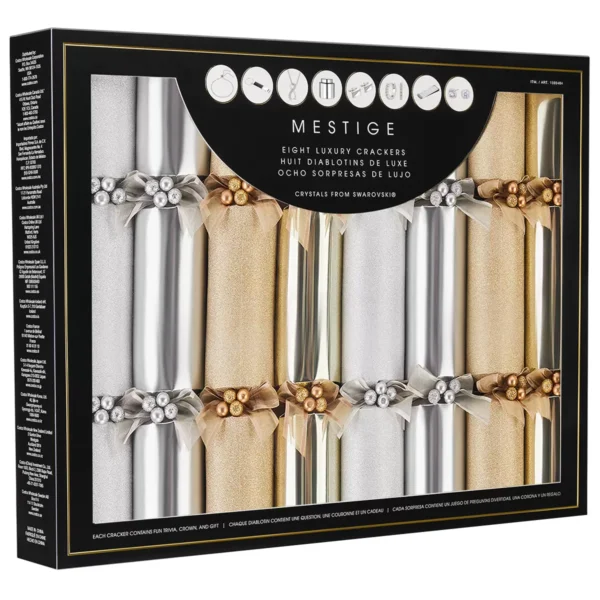 Mestige Luxury Crackers with Gifts 8 Pack