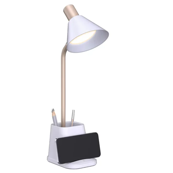 LED Desk Lamp With Wireless Charger And Pen Holder